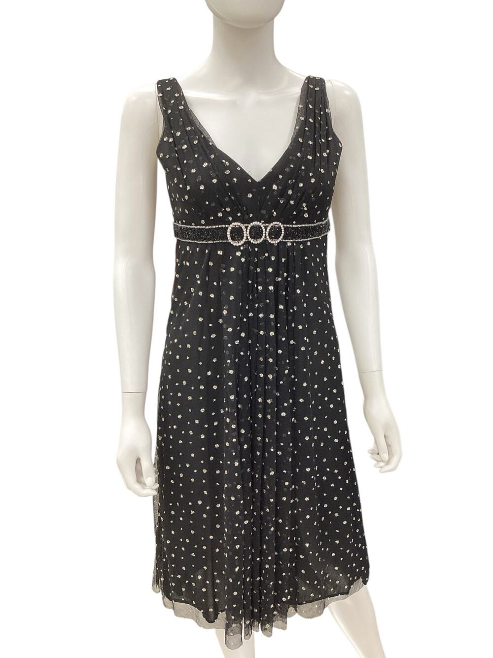 Kalinka New York Bergdorf Goodman Dress Women’s Size 8 Mesh Overlay With Shimmer